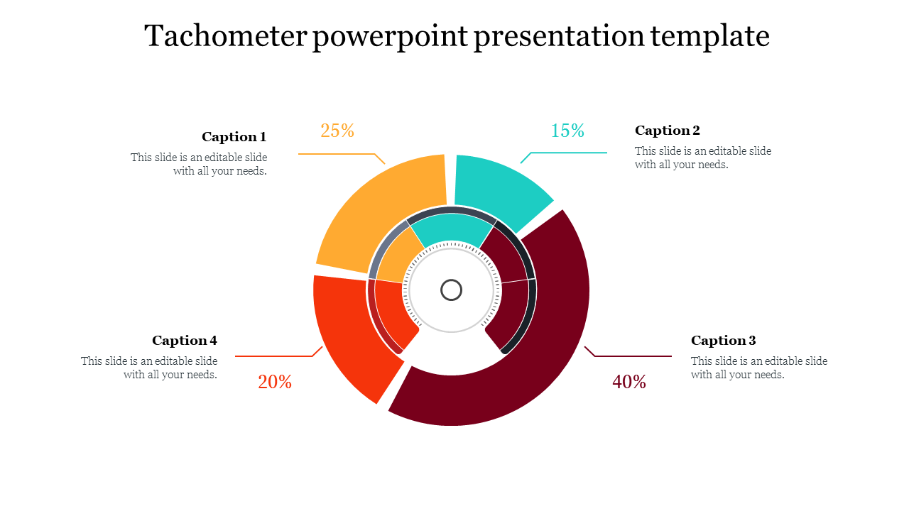 Tachometer powerpoint presentation template  